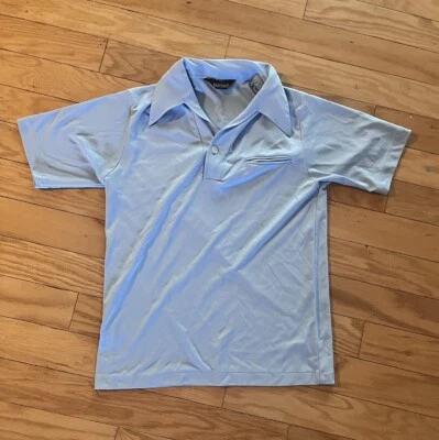 Puritan Polo Athletic Shirt Men's M Short Sleeve Solid Blue Casual Sports Golf - Image 1 of 4