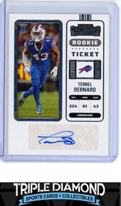 2022 Panini Contenders Terrel Bernard Rookie Ticket Autograph Auto Q991