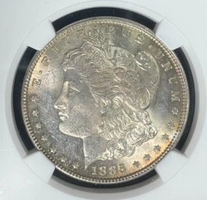 Dólar de plata Morgan 1885 ~ NGC MS 63 ~HERMOSA MONEDA~ REF#31-018 - Imagen 1 de 4