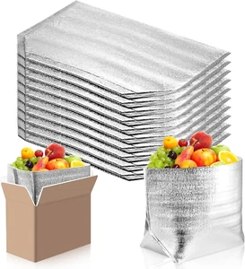 10 Pack Insulated Shipping Bags Thermal Box Liners for Frozen and Hot Food Large - Picture 1 of 1