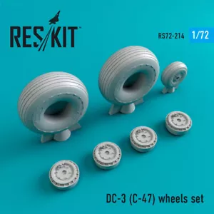 1/72 ResKit RS72-0214 DC-3 (C-47) wheels set - Picture 1 of 1