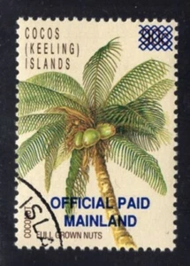 Cocos Keeling Islands 1991 "Official Paid Mainland" Single CTO Used #O1 - Picture 1 of 1