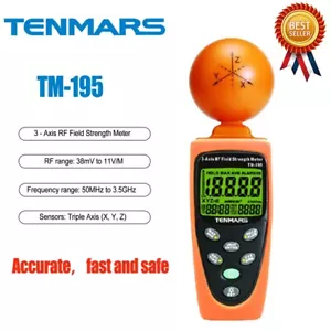 TENMARS TM-195 Digital 3-AXIS EMF RF Radiation Power Meter Tester - Picture 1 of 6