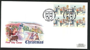 1990 - Christmas FDC - Birmingham Cathedral Pmk - Bild 1 von 1