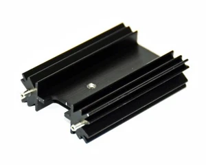 5pc Transistor TO-220 Aluminum Heat Sink * 34.3x12.5mm WxD H=50mm Black + Pin - Picture 1 of 5