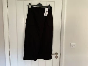 F & F black long straight skirt size 8 BNWT - Picture 1 of 6