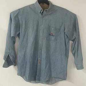 Vintage Jeanshemd BD Baggies Foundry Crown Royal Employee Shirt USA Lrg Distressed - Bild 1 von 5
