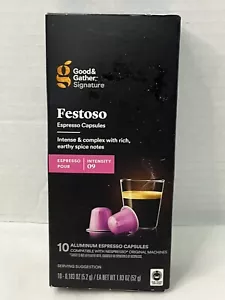 Good & Gather Signature Festoso of 10 Expresso Capsules Nespresso Coffee NEW - Picture 1 of 6