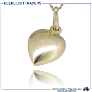 Yellow Gold HEART CHARM Guaranteed Genuine 9ct 9k Gold - Picture 1 of 10