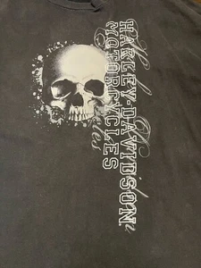 T-shirt Harley Davidson 4XL nera manica corta teschio grafica House of Harley - Foto 1 di 7