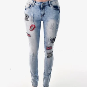 DAMEN DEKO REBEL LOVE JEANS - HELLBLAU - Bild 1 von 4