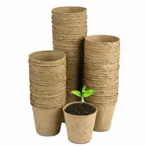 Jiffy Pot, Single Round, 2.25" X 2.25", 50 Pack, POTS, 50 Cells, Biodegradable - Picture 1 of 2