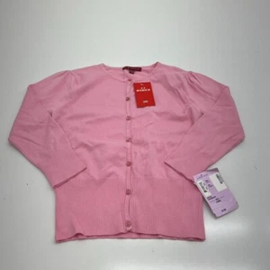 JJ Basics Strawberry Pink Quarter Sleeve Button-Up Cardigan Women's Size L NEW - Picture 1 of 6
