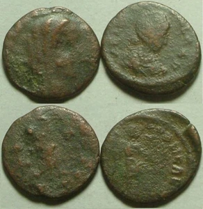 Lot Genuine Ancient Roman coins Postumus Constantine Veiled AELIA FLACILLA 379AD - Picture 1 of 4