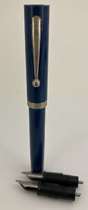 Vintage 1980's Sheaffer No Nonsense Navy Blue Nib F, M, B Fountain Pen USA🖋️