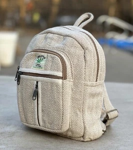 Small Lightweight Minipack Handmade Himalayan Hemp Travel, Hiking, Women & Girls - Picture 1 of 6