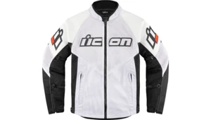 Chaqueta de cuero NUEVA ICON 28103906 Mesh AF™ - Blanca - 2XL / Todas las almohadillas incluidas - Imagen 1 de 10