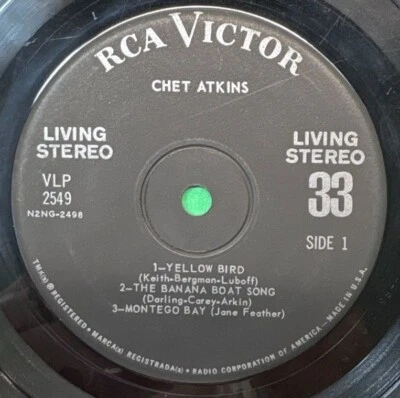 Chet Atkins Yellow Bird Compact Country Jukebox 33 RCA Victor 2549 Mini LP - Image 1 of 4