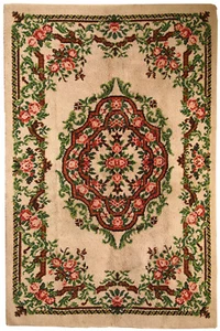 Alfombra anejo Belga Savonnerie 199cm x 299cm 1960s - 1C270 - Picture 1 of 12