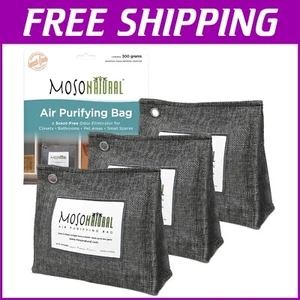 Sustainable Odor Absorber: 3 Pack Bamboo Charcoal Air Purifying Bags - Unscented - Picture 1 of 11