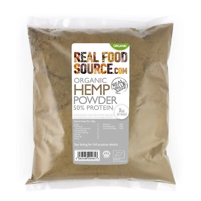 RealFoodSource - Organic Hemp Protein Powder 50% Protein 1kg