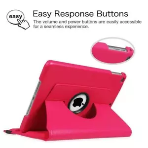 For Apple iPad 2 / 3 / 4 AIR 1 / 2 Leather Case Rotates 360 Magnetic Cover Stand - Picture 1 of 26