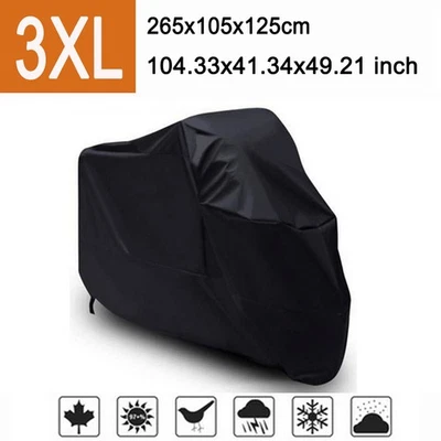 3XL Motorcycle Cover Black For Harley Davidson Street Glide FLHX Touring Foto 1 de 4