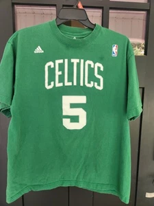 Rare Vintage Adidas Kevin Garnett #5 NBA Boston Celtics T-Shirt Sz Large - Picture 1 of 6