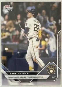 /970 Christian Yelich Grand Slam 2025 MLB Topps NOW #224 Milwaukee Brewers - Picture 1 of 2