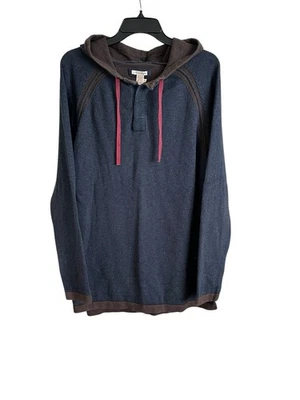 Carbon 2 钴毛衣男式 XL HIATUS Raglan 连帽衫羊绒混纺蓝色 #HR-2 — 第 1/4 张图片