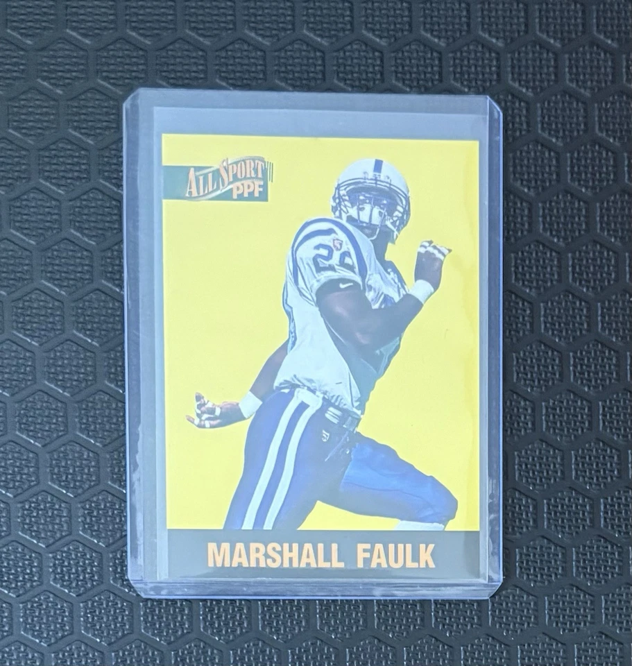 1996 Score Board All Sport PPF Marshall Faulk #90 HOF - Image 1 of 2