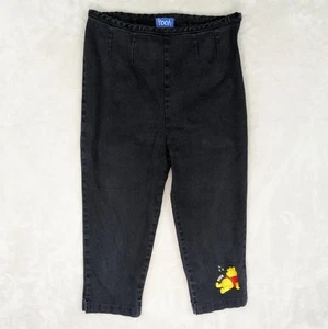 Vintage Disney Winnie Puuh dunkelgrau bestickt Reißverschluss Jeans Mädchen Gr. 11-12 Kidcore - Bild 1 von 12
