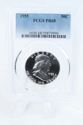 1955-P PCGS PR68 Franklin Half Dollar Proof 50C - Image 1 of 2