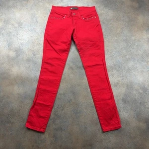 LEVI'S 524 Jeans Red Women's (27 Inch Waist) (32 Inch Leg) Skinny Fit Studded - Picture 1 of 13