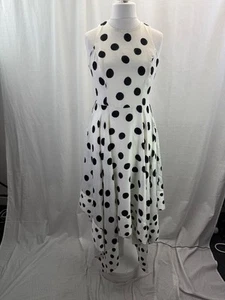 Coast White Black Elvie Polka Dot Dress Size 16 BNWT - Picture 1 of 12