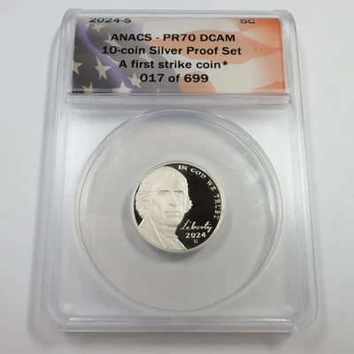 2023 S ANACS PR70 DCAM - Jefferson Nickel US 5c Coin #55616A - Image 1 of 3