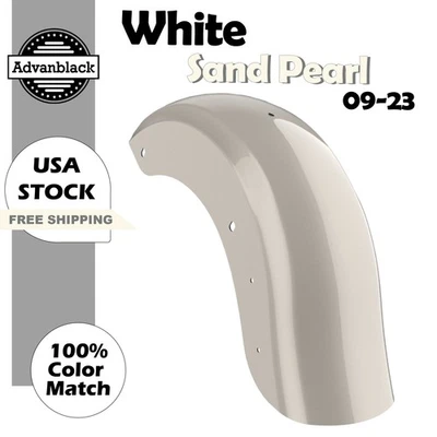 Guardabarros trasero picado White Sand Pearl Holeshot para Harley Davidson 09-23 Foto 1 de 4