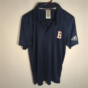 Camisa Polo Adidas Pequeña Azul Marino Logo Boston Manga Corta Rendimiento Golf Atlética - Imagen 1 de 4
