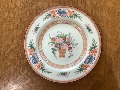 China de hueso Wedgwood pintada a mano 9 pulgadas Plato de almuerzo - flores, X9074 o X9077 Foto 1 de 4