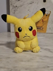 Pokémon Pikachu Small Plushie Frowning Anime Pika ✨️ - Picture 1 of 6