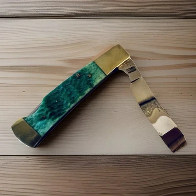 Frost Cutlery Pocket Knife One Arm Razor German Stainless Pakistan Lockback - Image 1 of 4