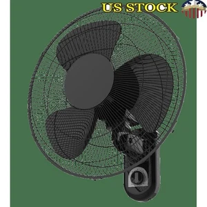 16 Inch Wall Mount Fan 3 Speed Oscillating Quiet Air Circulation Indoor New - Picture 1 of 8