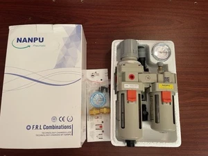 Pneumatics Compressed Air Filter Regulator Lubricator Combo Water/Oil Trap - Picture 1 of 4