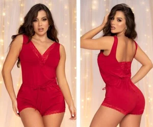 Mapale 7534 Sleep Romper Color Red - Picture 1 of 11