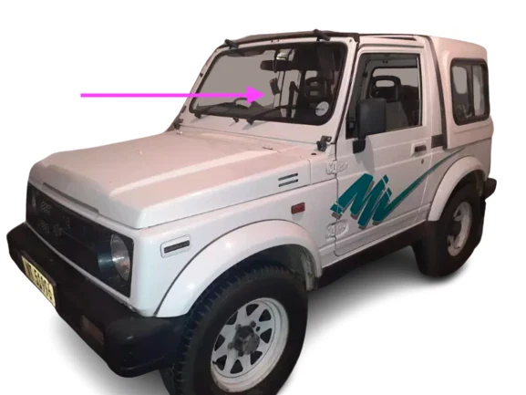 Fits: 1986-1995 Suzuki Samurai 2-Door Front Flat Windshield/ Windscreen Glass - Image 1 of 4