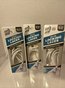 3 Pair! No Tie Elastic Shoelace Lock Laces Shoe Strings Fastening Sports TogLock - Picture 1 of 3