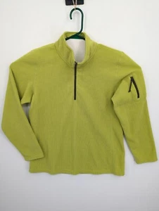 Orvis Trout Bum Men's Waffle Knit Fleece 1/4 Zip Pullover Lime Green, Large - Picture 1 of 5