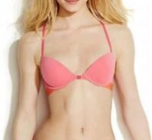 Sujetador push up con cordones coqueto con aros rosa talla 32D 3829 de Calvin Klein para mujer - Imagen 1 de 2