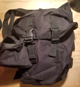 Black Canvas TACTICAL WAIST PACK with LEG STRAP - Airsoft Duck Hunting Hip Bag - Picture 1 of 3