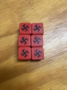 Set 6 Dadi D6 Nazisti Tedeschi Bolt Azione Fiamme di Guerra - Foto 1 di 2